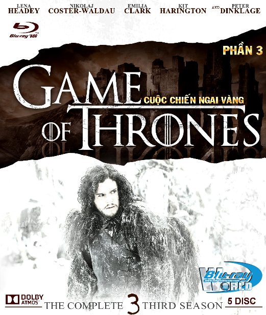 B3395.Game of Thrones Season 3 - Cuộc Chiến Ngai Vàng 3 2D25G - 5DISC (TRUE - HD 7.1 DOLBY ATMOS)